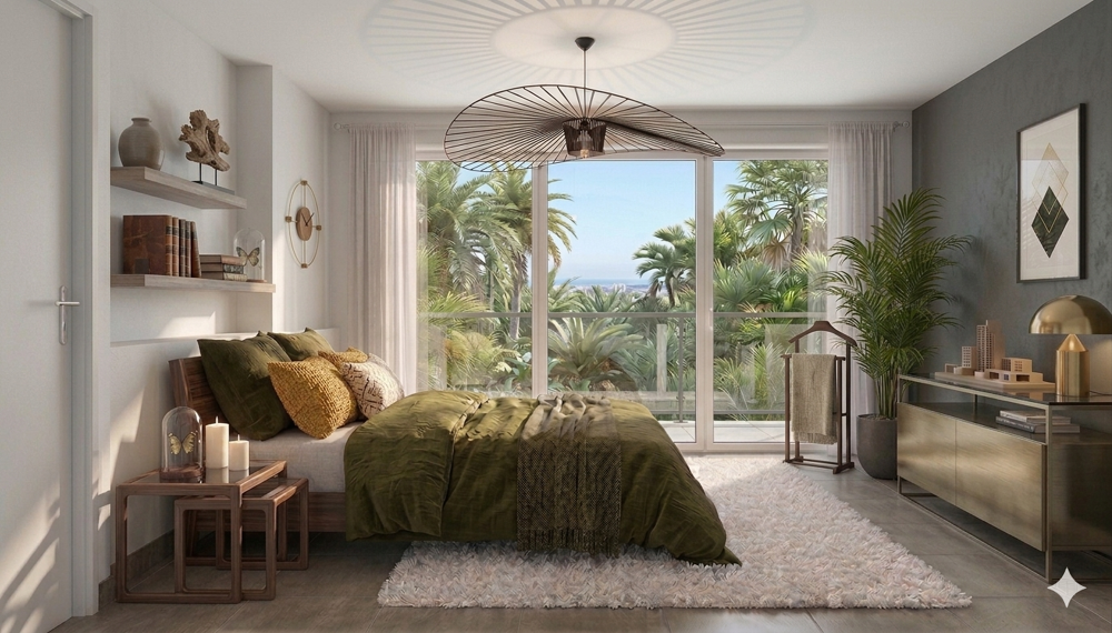 ANTIBES: LUMINEUX TOIT TERRASSE 5 PIECES DANS UN ECRIN DE VERDURE