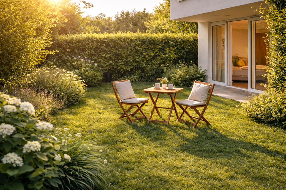 EFFET T2  STUDIO AVEC COIN NUIT DE 39m²  TERRASSE & JARDIN DE 26m² + PARKING