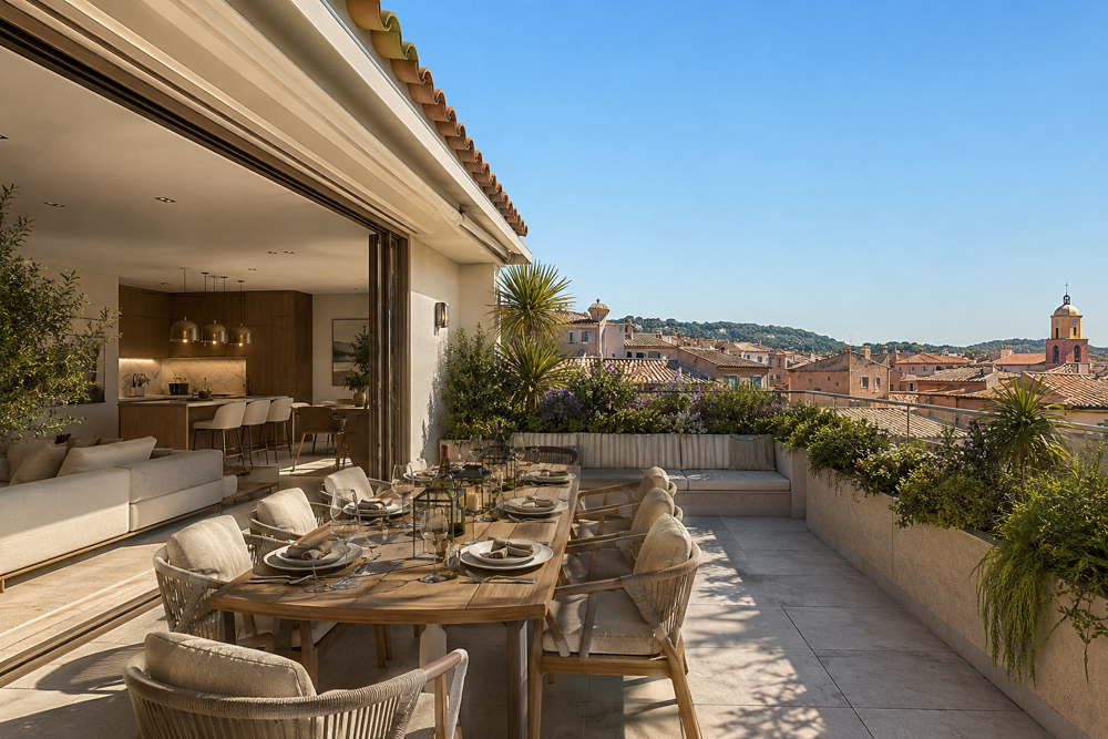 * - RARE - SAINT-TROPEZ  APPARTEMENT D'EXCEPTION AU DERNIER ÉTAGE - T4 135 M²