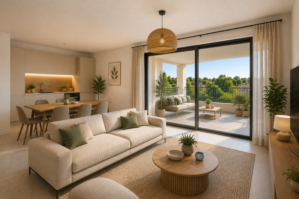 T4 de 82 m² avec terrasse et parking aux portes d'Aix-en-Provence