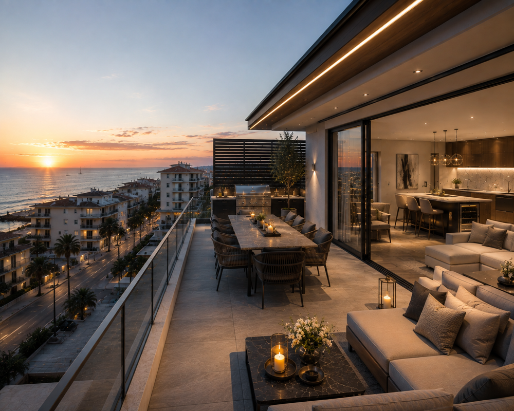 Vente Appartement RETOUR DE LOT : EXCEPTIONNEL DUPLEX EN DERNIER ETAGE AVEC TERRASSES VUE MER - JACCUZZI Antibes