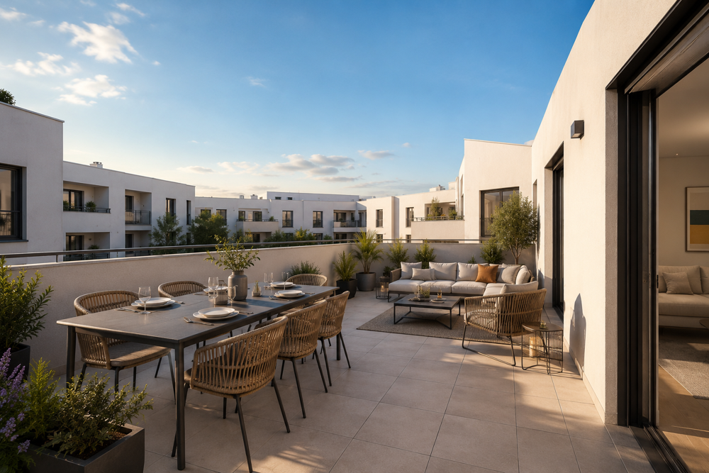 T4 duplex 94 m² | Quartier Beaux-Arts | Terrasse 35 m² | Neuf visitable immédiatement