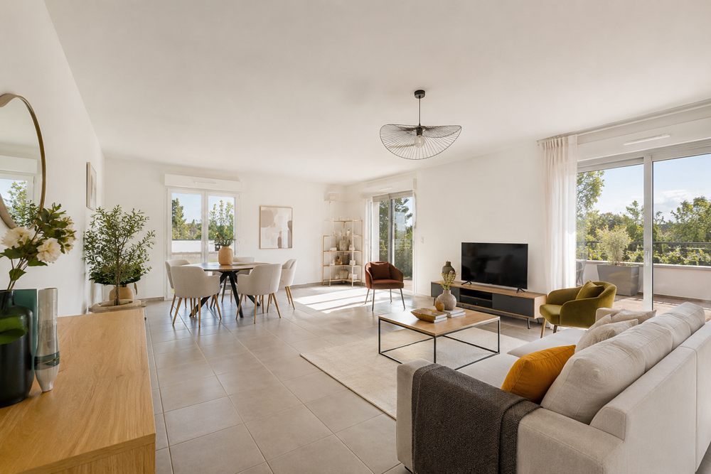 OFFRES COMMERCIALES : RESIDENCE DE STANDING : BEAU 3 PIECES - VUE DEGAGEE - TERRASSE DE 15M²