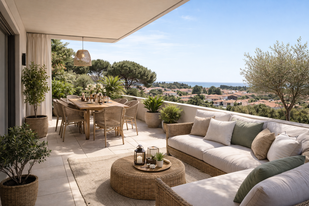 * DERNIER ETAGE - INCROYABLE T4 DE 100M² AVEC BELLE TERRASSE ET APERCU MER
