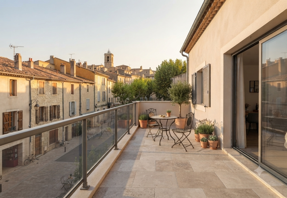 *- SUPERBE T2 avec terrasse au dernier étage - RÉSIDENCE INTIMISTE AVEC ASCENCEUR
