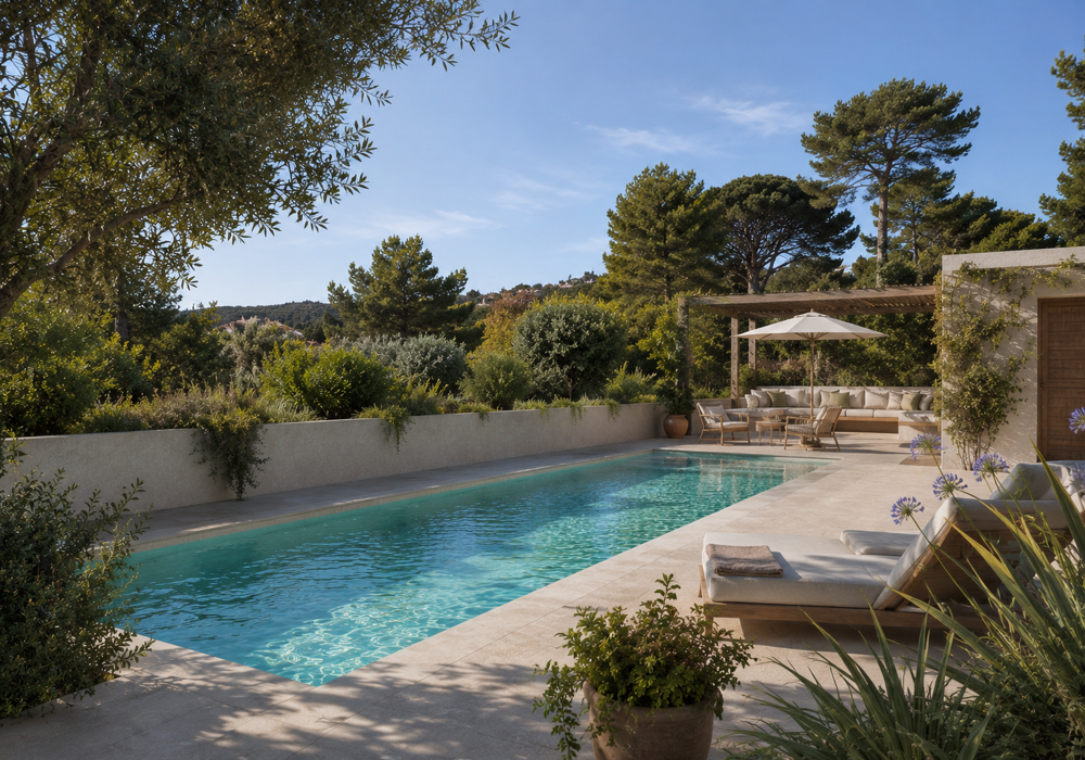 - SUPERBE T2 neuf avec terrasse et jardin privatif - Piscine - Proche des plages à Bormes-les-M