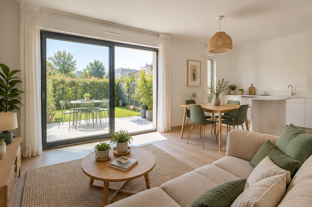 T2 DE 42 M² AVEC JARDIN,TERRASSE DE 9 M² ET PARKING EXTÉRIEUR