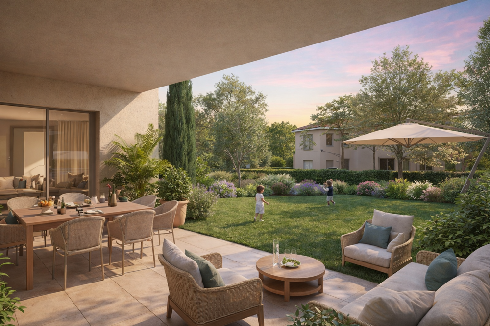 Vente Appartement CELONY - AU CALME 4P DE 85M² AVEC GRAND JARDIN 500M² SANS VIS A VIS Aix en provence