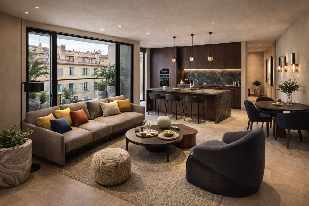 Vente Appartement -A 5MIN A PIED DE LA ROTONDE - GRAND 2P DE 50M² AVEC EXTERIEUR Aix en provence