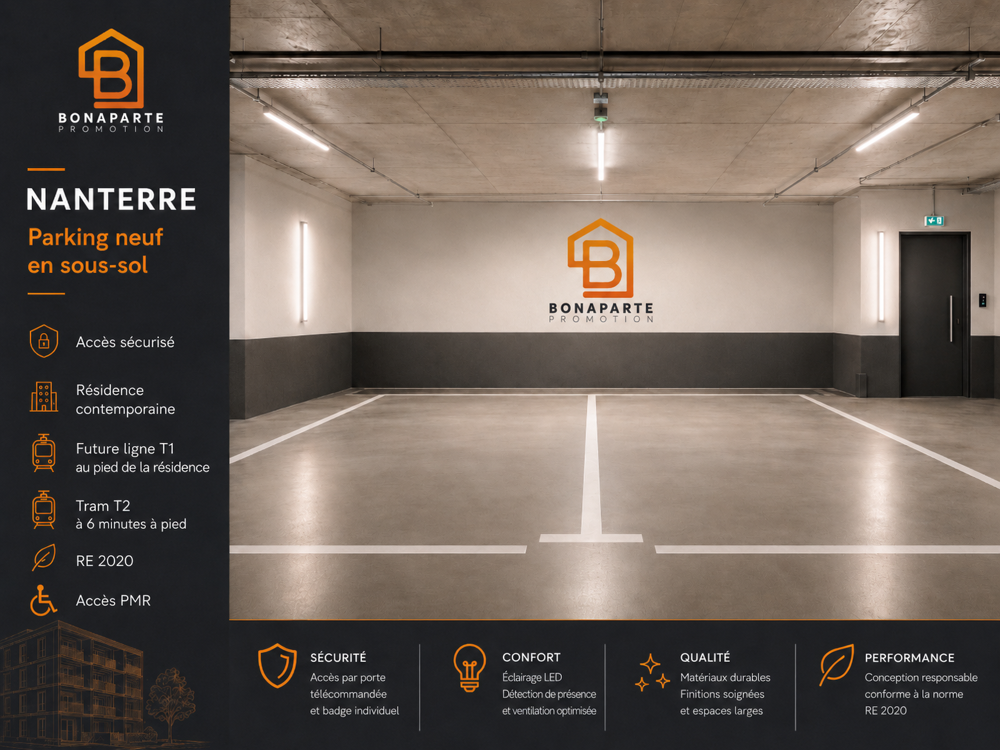 Vente Appartement retour a la vente A 500M du TRAM T2- 3 pièces optimisé avec parking- Nanterre