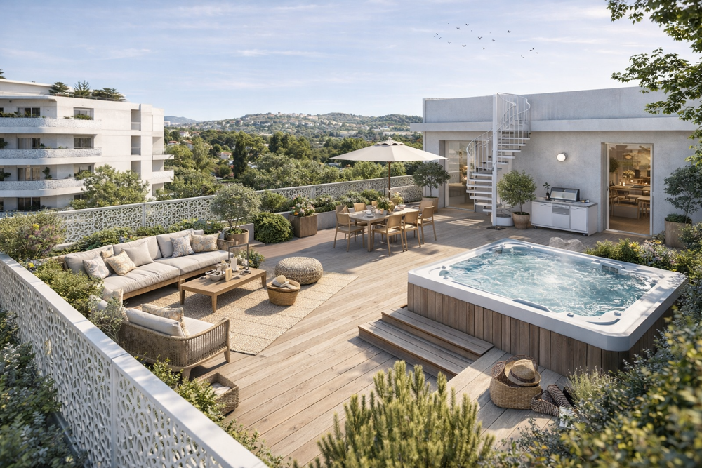 Vente Appartement PENTHOUSE D'EXCEPTION AVEC TOIT-TERRASSE XXL – MARSEILLE 12e Marseille 12