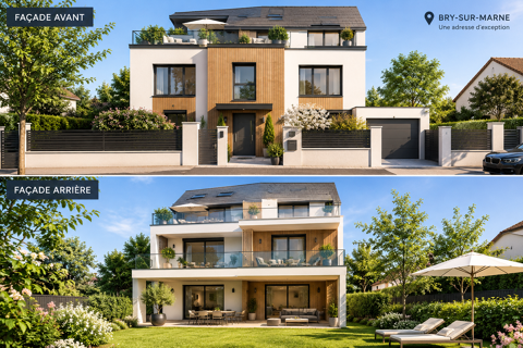   BRY-SUR-MARNE : MAISON NEUVE 160 m², 4 CHAMBRES, JARDIN PRIVATIF – 789 000 € ! Maison - 5 pièce(s) - 173 m²
