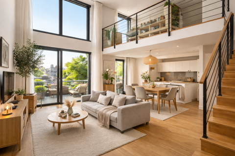   PROCHE CENTRE - BIEN D'EXCEPTION - DERNIER ETAGE MAGNIFIQUE T4 DUPLEX AVEC TERRASSE ET JARDIN Appartement - 4 pi�ce(s) - 95 m�