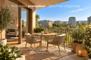 Vente Appartement MONTPELLIER PORT MARIANNE – SUPERBE T2 EN ÉTAGE ÉLEVÉ AVEC TERRASSE Montpellier