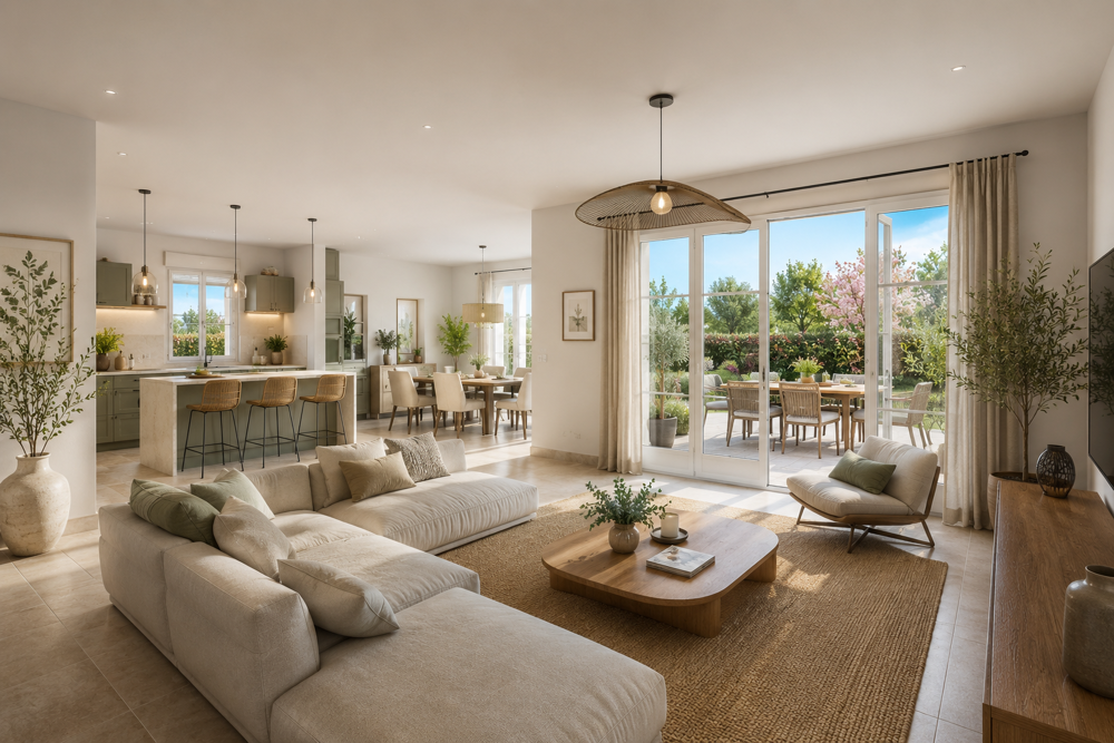 Vente Appartement ANTIBES : SPLENDIDE MAISON NEUVE DE 93 M² AVEC UN BEAU JARDIN DE 250M² Antibes