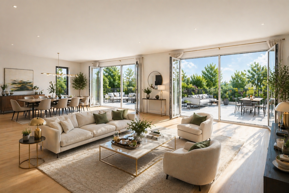Vente Appartement MAGNIFIQUE T4 TRAVERSANT  - TERRASSE 30M2 - EXPO SUD/OUEST - VUE SUR JARDIN Dijon