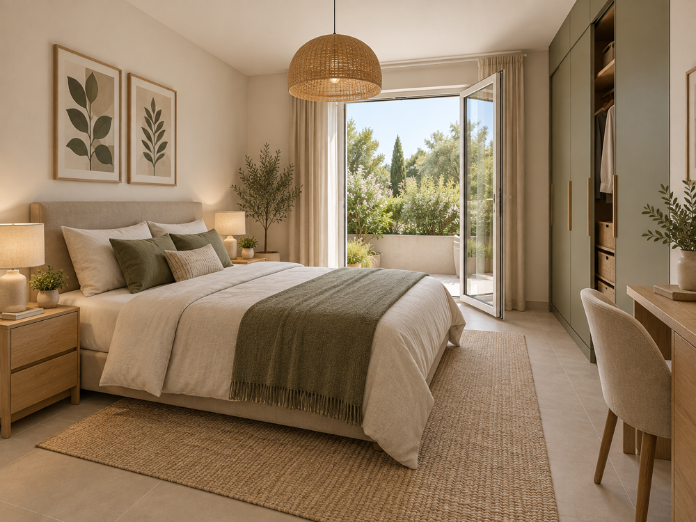 Vente Appartement .ANTIBES - BEAU T3 AVEC 55M² DE TERRASSE ET 150M² DE JARDIN CALME - PARKING Antibes