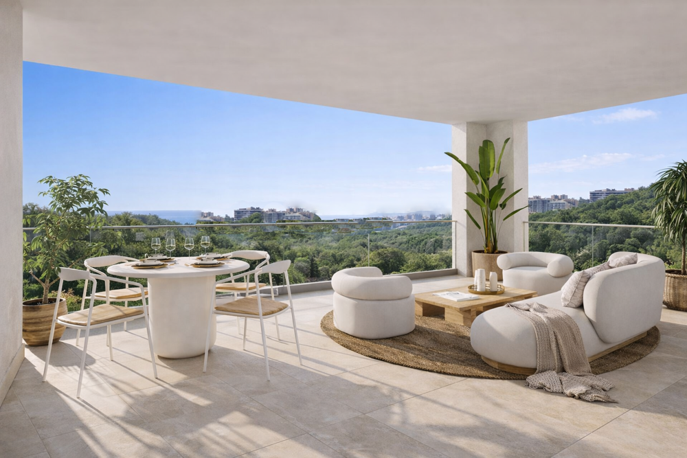 EXCLUSIF A VALBONNE - MAGNIFIQUE T3 EN ETAGE ELEVE AVEC APERCU MER + 40M2 DE TERRASSE