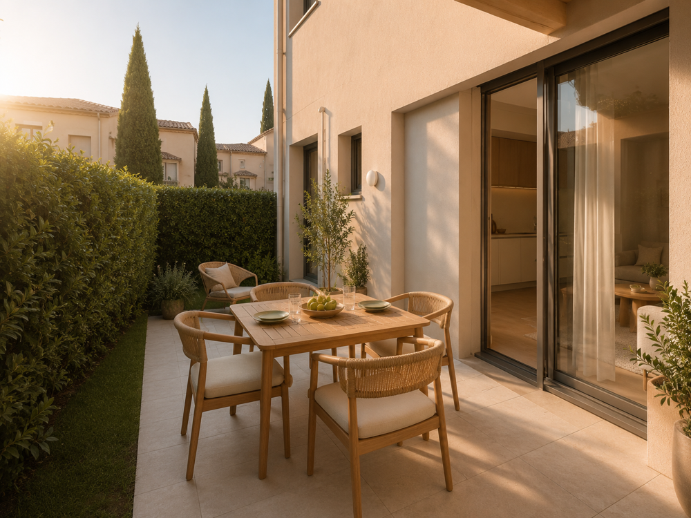 A NE PAS MANQUER - MAGNIFIQUE T2 AVEC TERRASSE DE 12 M² DANS RESIDENCE AVEC PISCINE