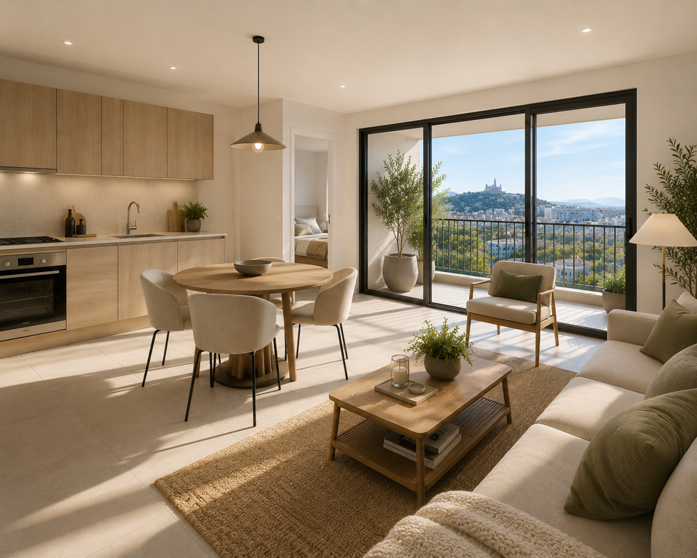 Vente Appartement ECO QUARTIER - 2 PIÉCES CHARMANT ET LUMINEUX Marseille 15