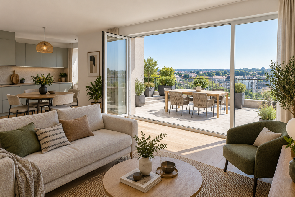 Vente Appartement *T3 DE 64 M² AU 3E ÉTAGE AVEC BALCON SUD DE 15 M² ET PARKING Vannes