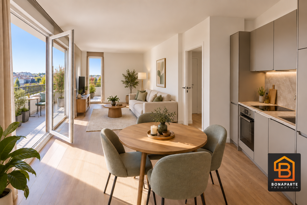 Vente Appartement LIVRE- CENTRE-VILLE – 2 PIÈCES DERNIER ETAGE  NEUF AVEC GRANDE TERRASSE 10M² - Bezons
