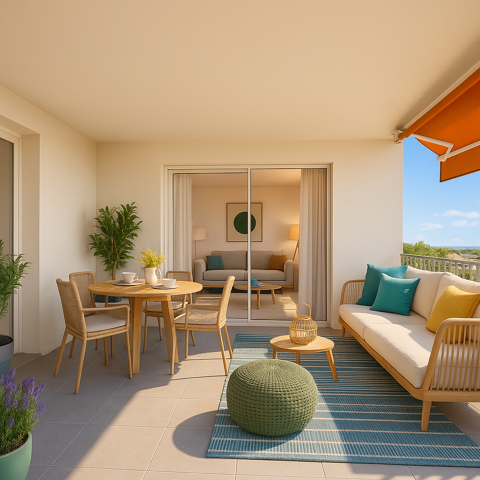   GOLFE JUAN T2 DE 42M� AVEC TERRASSE DE 13M� LIVRAISON RAPIDE / PISCINE Appartement - 2 pi�ce(s)