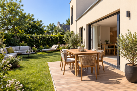   *MAISON T5 NEUVE DE 95 M² – 4 CHAMBRES, GRAND JARDIN ET GARAGE Maison - 5 pièce(s)