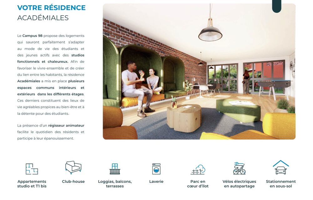 Vente Appartement MARSEILLE NEUF - RÉSIDENCE ÉTUDIANTE CAMPUS 98