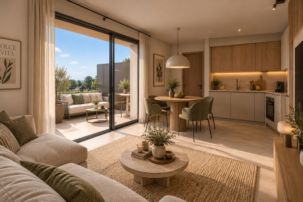 Vente Appartement BEAU T3 DE 59 M² AVEC UNE BELLE TERRASSE DE 13M² EXPOSEE PEIN OUEST - PARKINGS  INCLUS Chateauneuf grasse