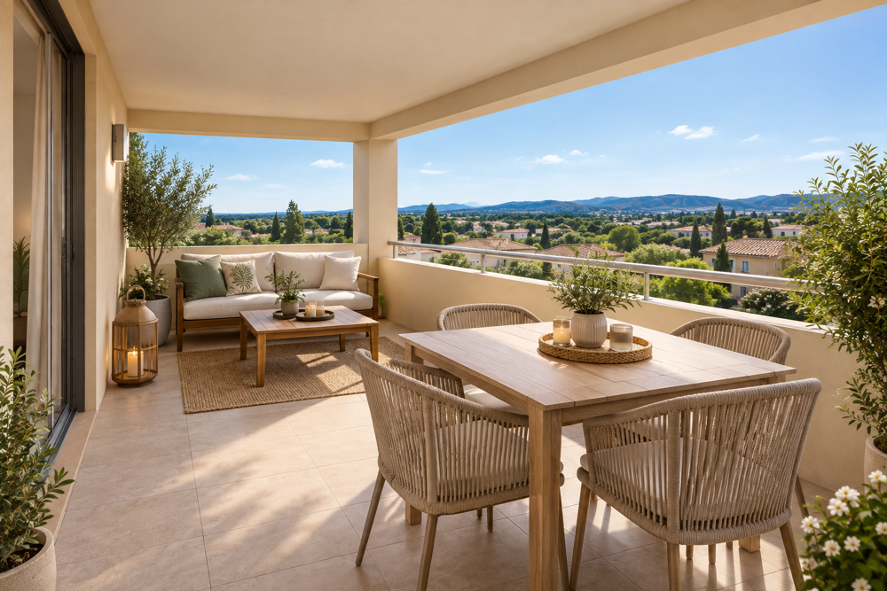 Vente Appartement T3 EN DERNIER ETAGE AVEC TERRASSE - CENTRE ROGNES Rognes