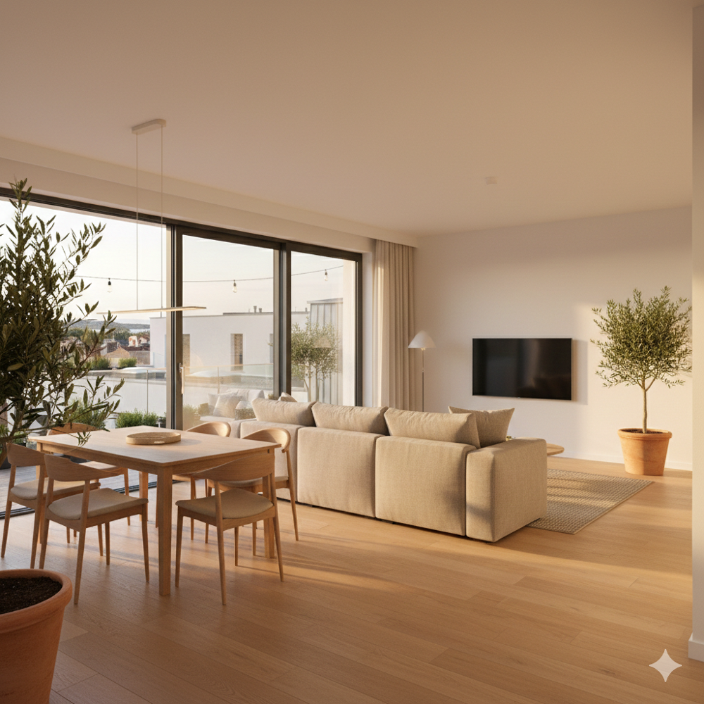 * -Superbe 3 pièces traversant de 65 m², en plein centre et au calme