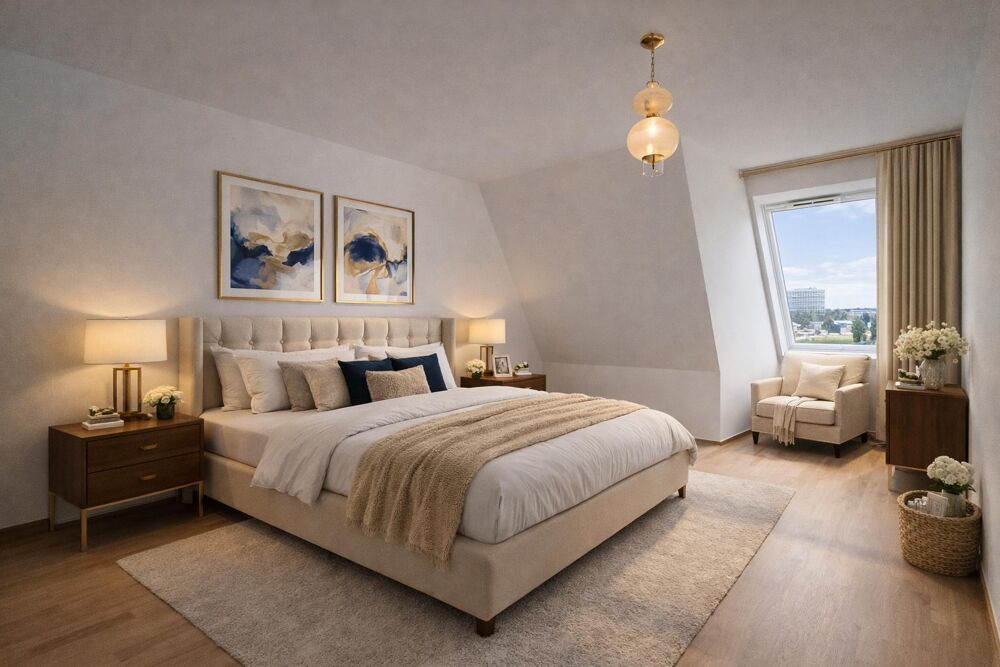 Vente Appartement Élégant duplex de standing au calme absolu, dernier étage avec vue dégagée et balcon, 3 pièces 91 m² Strasbourg