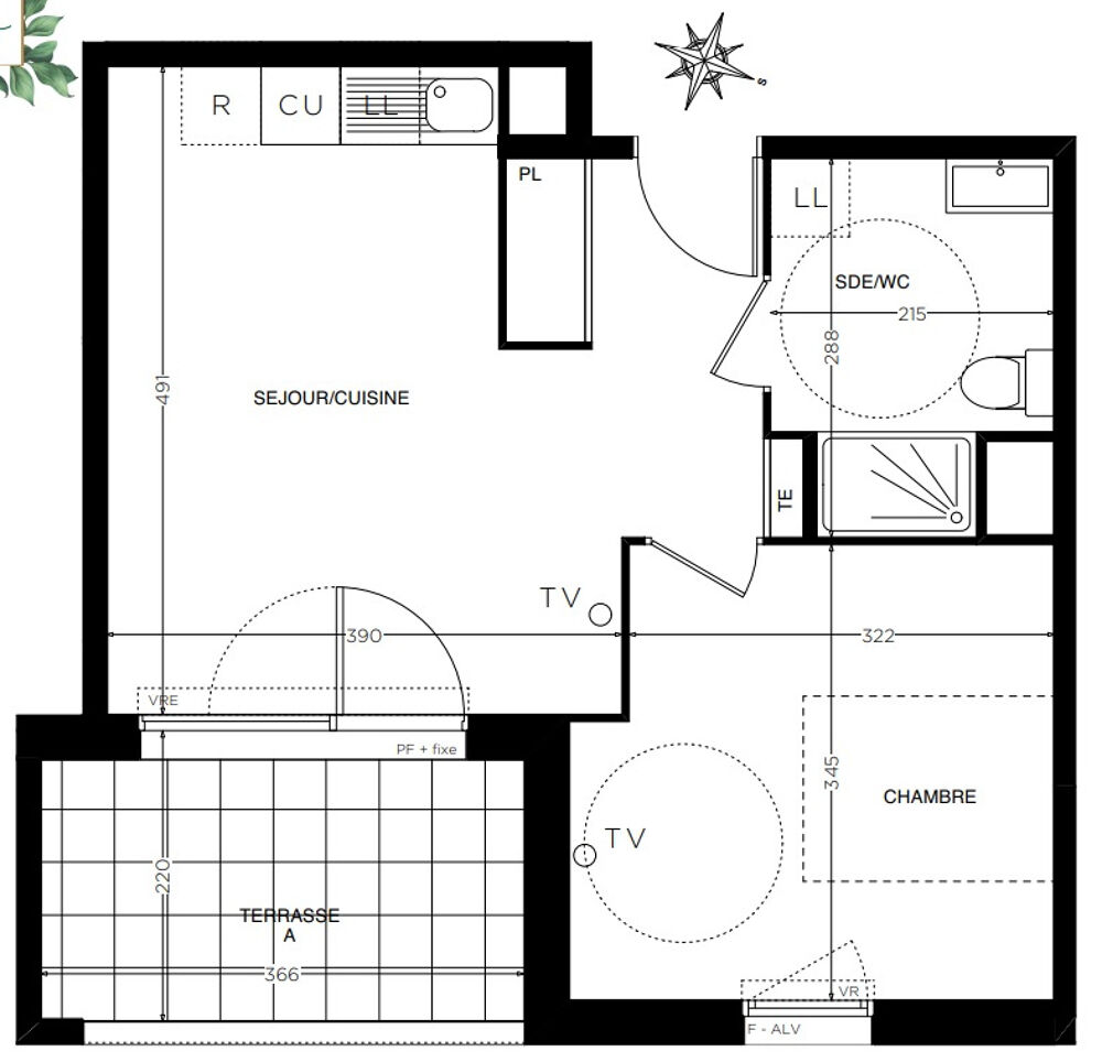 Vente Appartement T2 39 m2 avec terrasse castelnau le lez Castelnau le lez