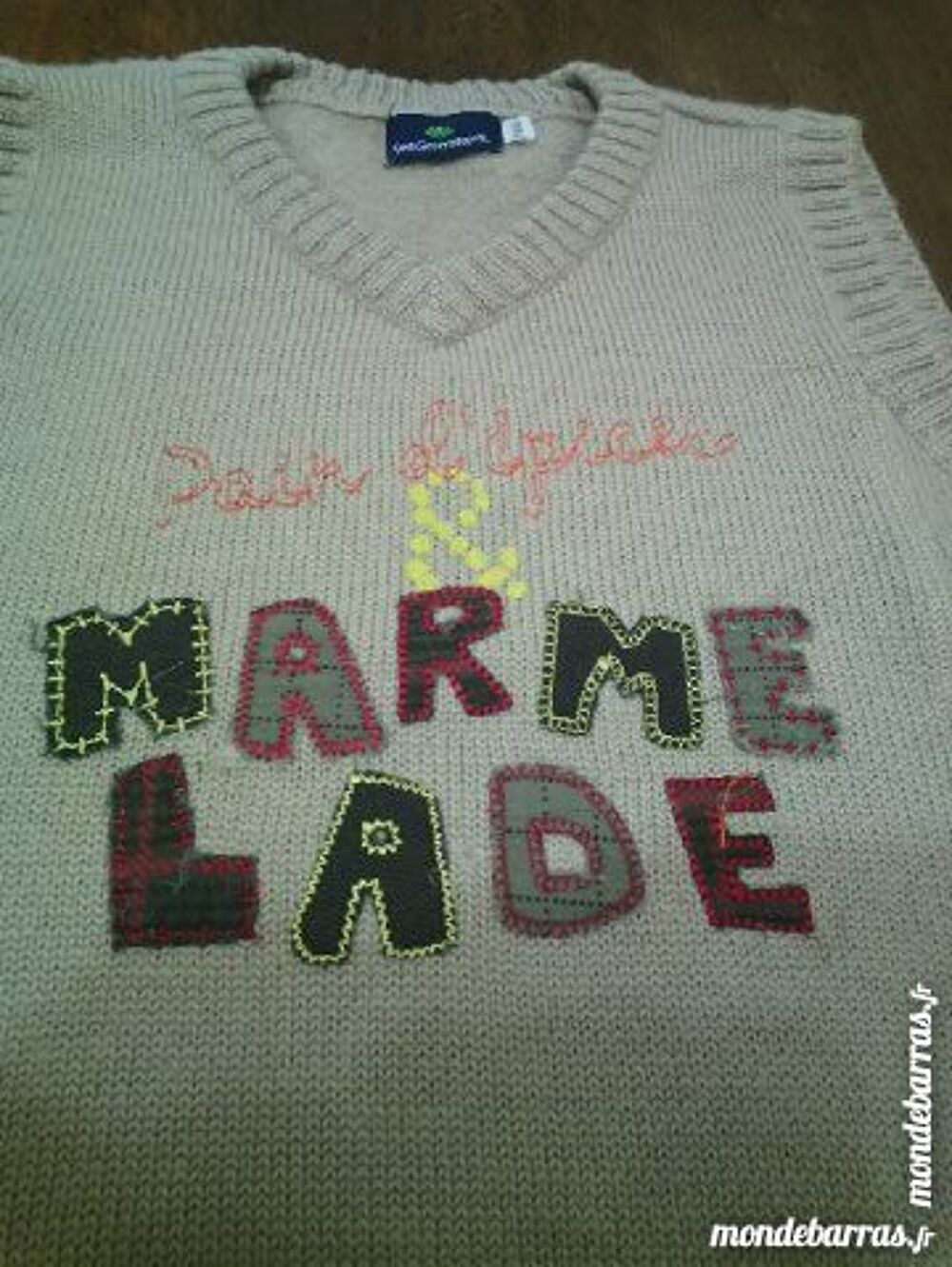 d&eacute;bardeur en laine marron Sergent Major 5 ans -TBE Vêtements enfants