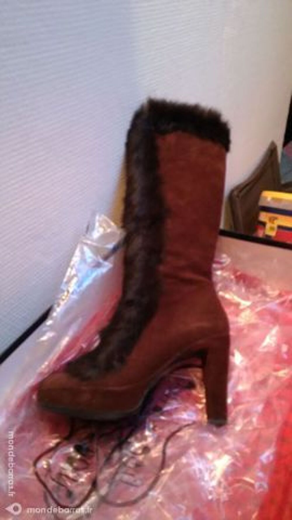 Bottes chocolat et fourrure marron 38 Free Lance Chaussures