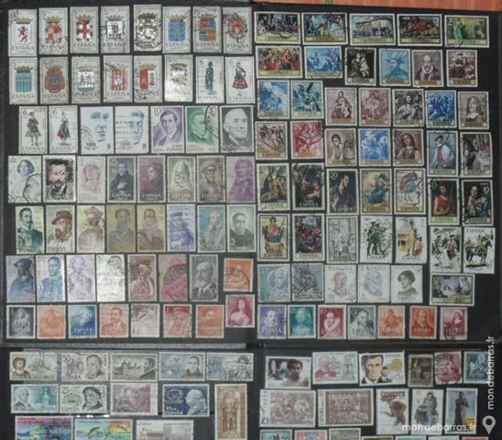 518 timbres oblit&eacute;r&eacute;s d'Espagne 