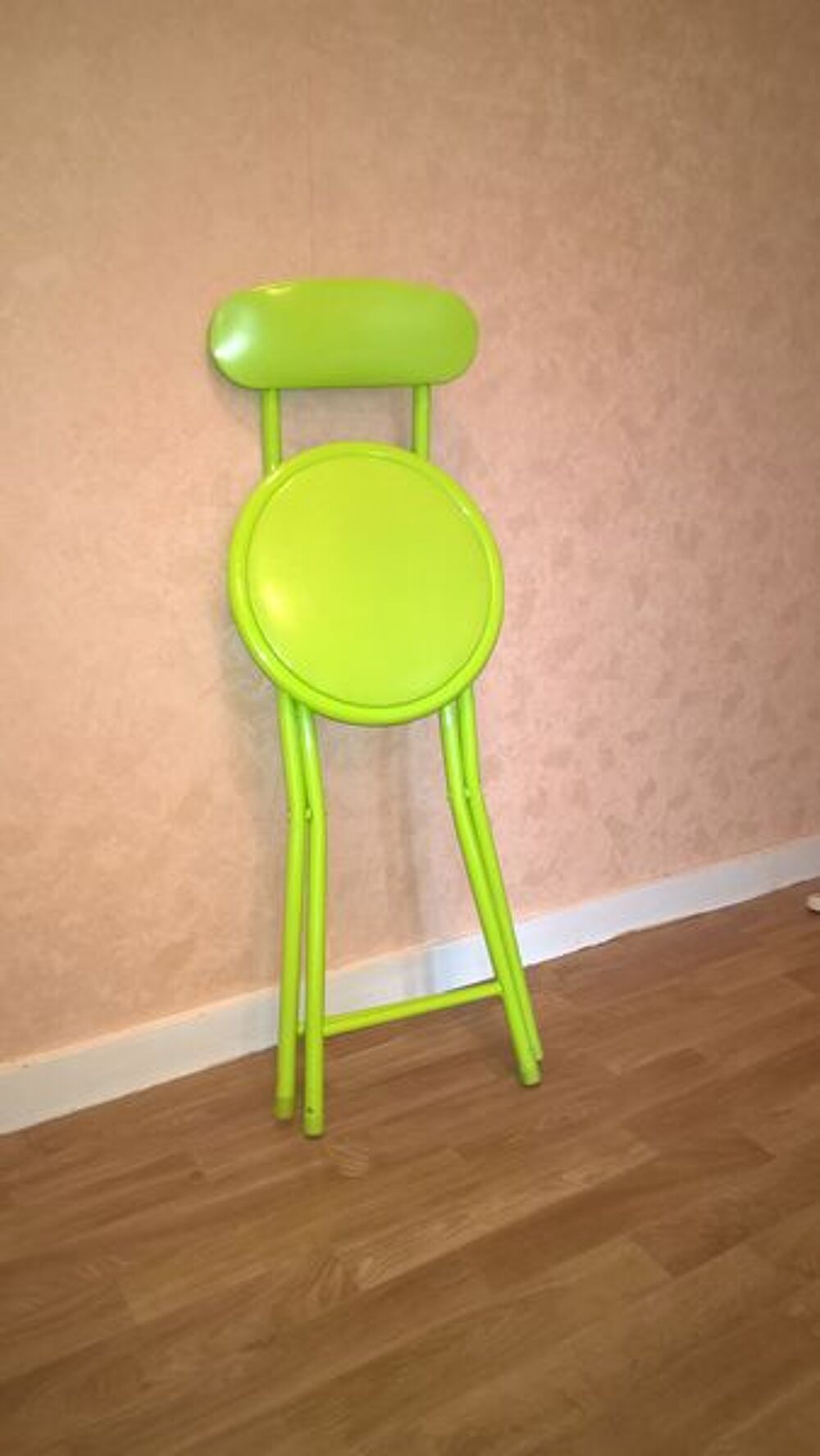 1 chaise PVC VERT ANIS pliante Meubles