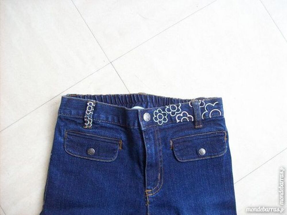 pantalon jean brod&eacute; - 8/9 ans - zoe Vêtements enfants