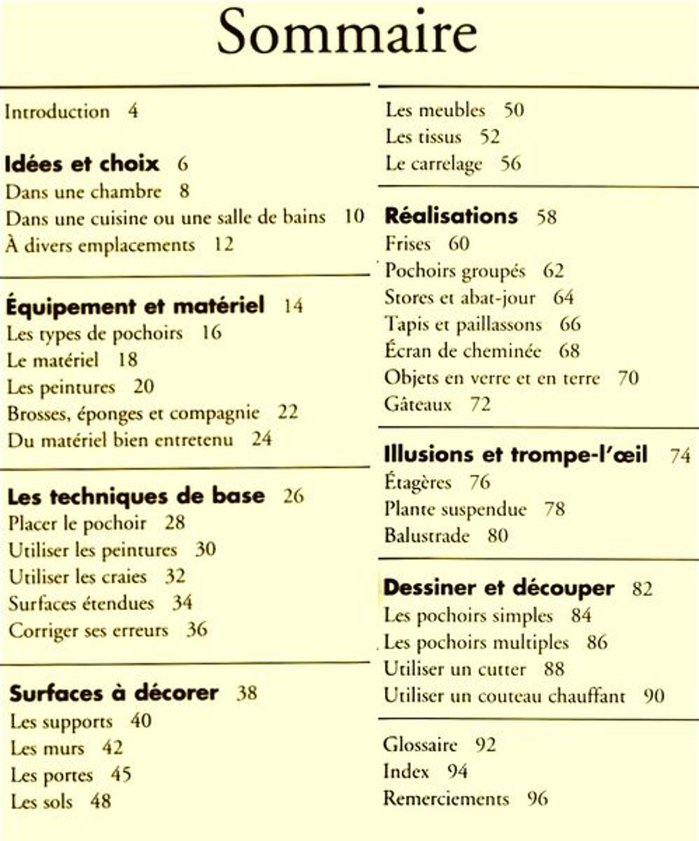 PEINTURE - la d&eacute;co au POCHOIR / prixportcompris Livres et BD