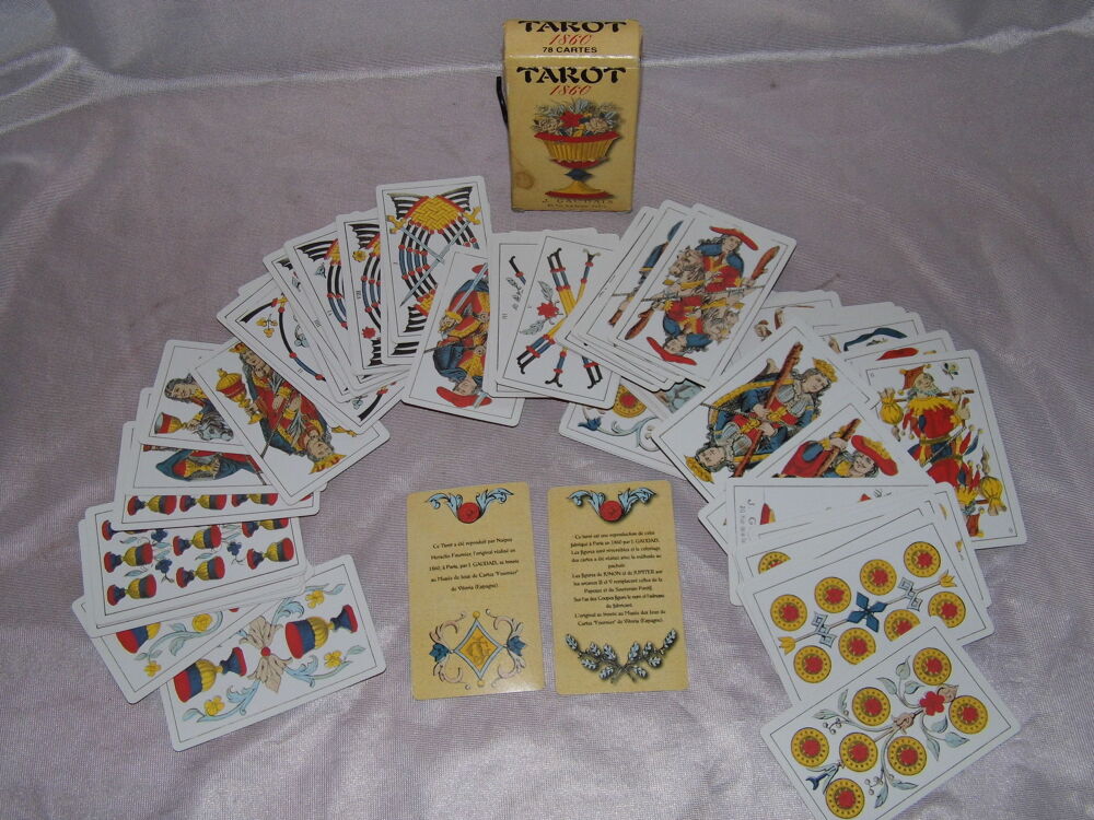 JEU DE TAROT 1860 GAUDAIS NAIPES HERACLIO FOURNIER CARTOMANCIE ESOTERISME 78 CARTES 