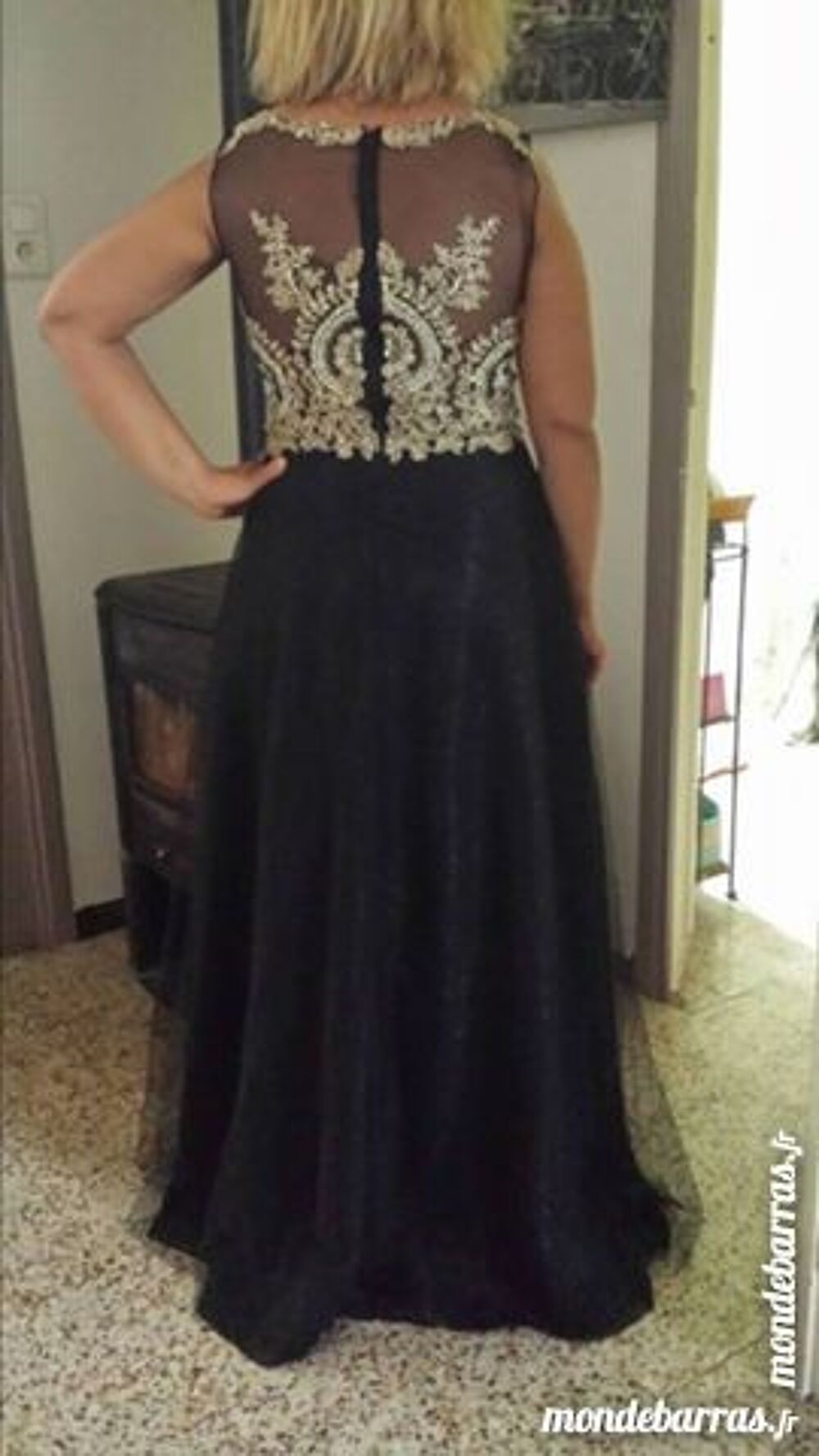 Robe noir et dor&eacute; de soir&eacute;e Vêtements