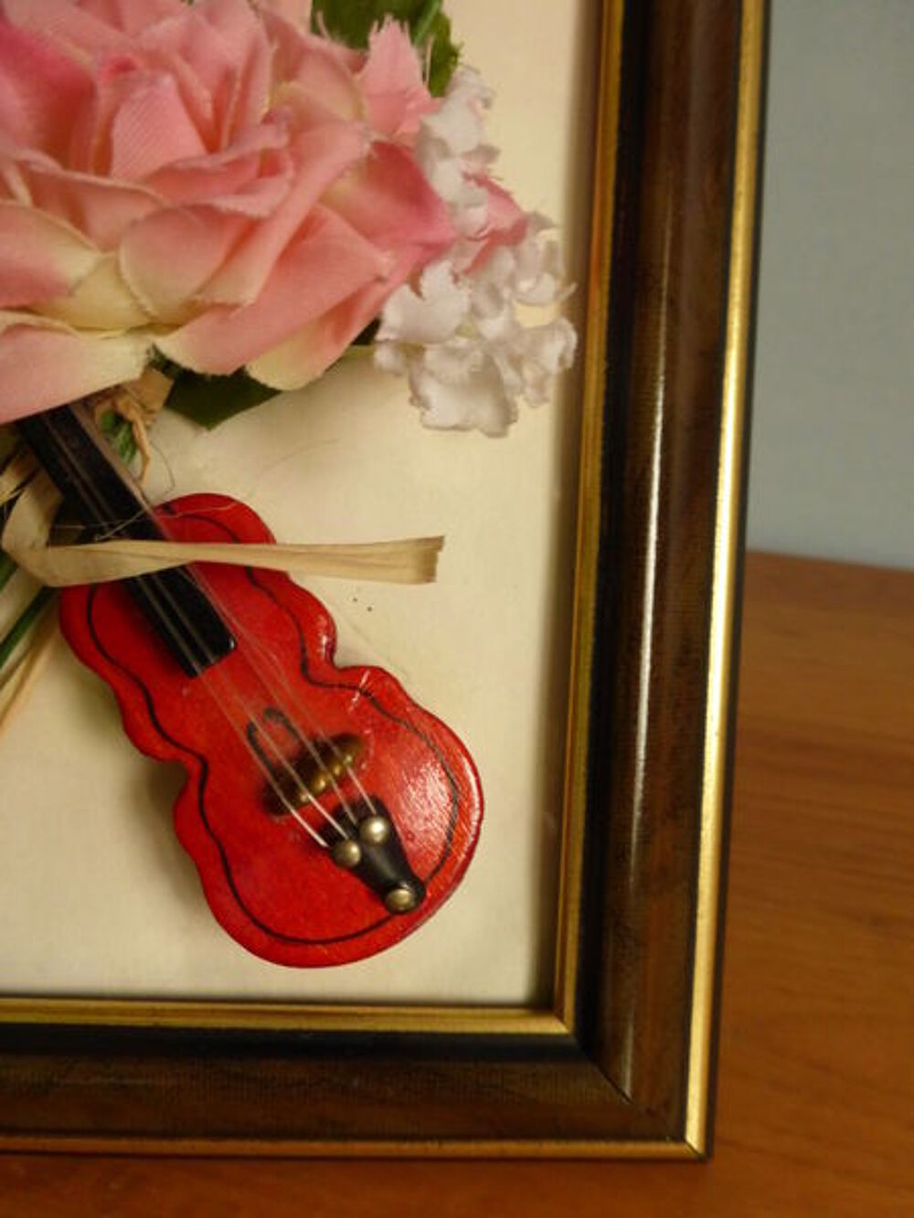 CADRE d&eacute;cor VIOLON avec texte MAMIE - neuf Décoration