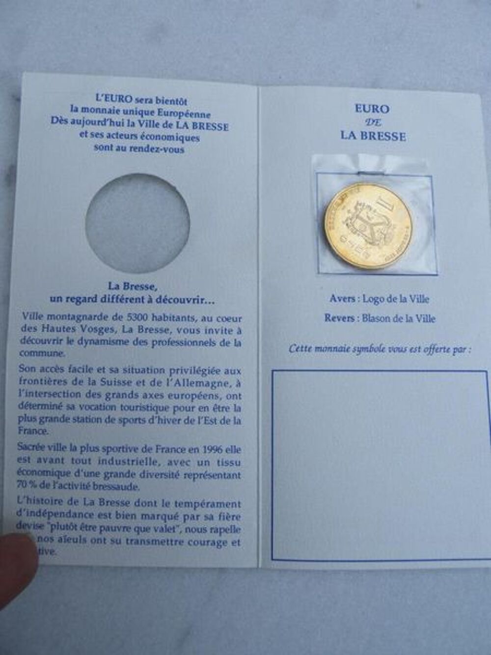 tres rare collection monnaie de Paris euro de la Bresse 
