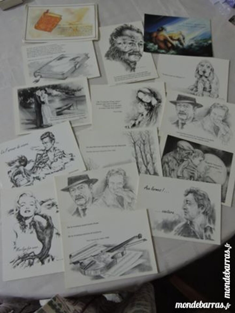 Lot cartes postales floril&egrave;ge -3 