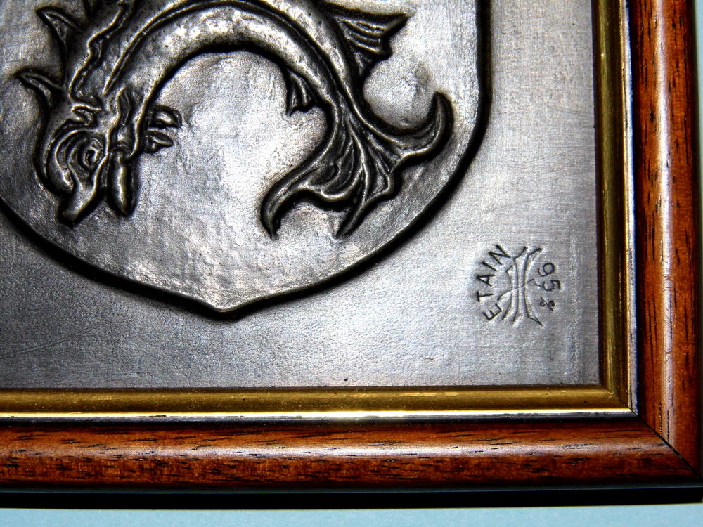 Tableau &eacute;tain ARMOIRIES DUNKERQUE FLANDRE NORD Dcoration