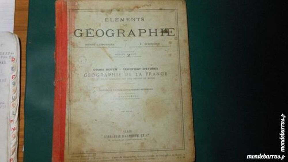 ancien manuel de g&eacute;ographie des ann&eacute;es 1920 pa37 Livres et BD
