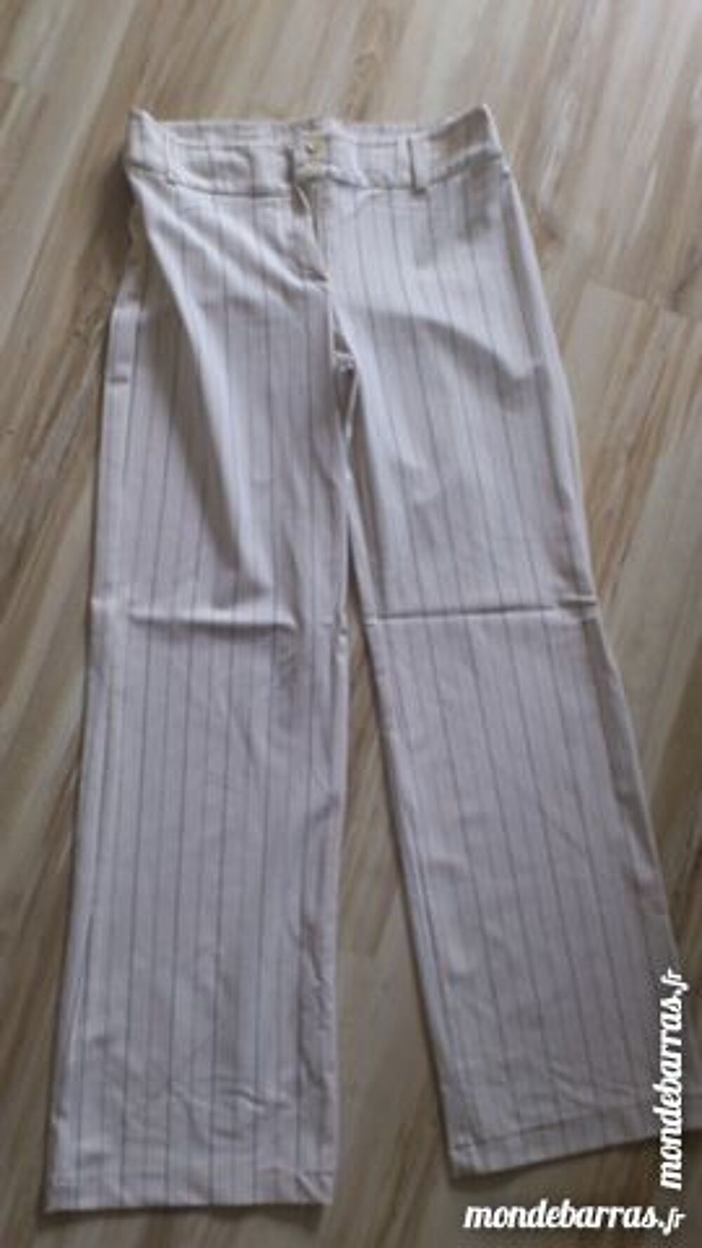 tailleur pantalon blanc rayures anthracite Vêtements