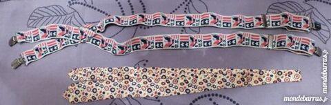 Bretelles US + cravate EN TISSU IMPRIME/VINTAGE 4 �cuisses (71)