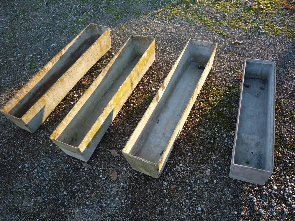 Bac fibre ciment/jardini&egrave;re/balconni&egrave;re/fleur Jardin